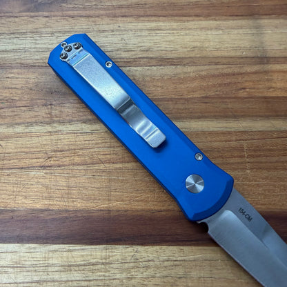Pro-Tech Godson 3.15" Auto w/ Blue Aluminum Handle