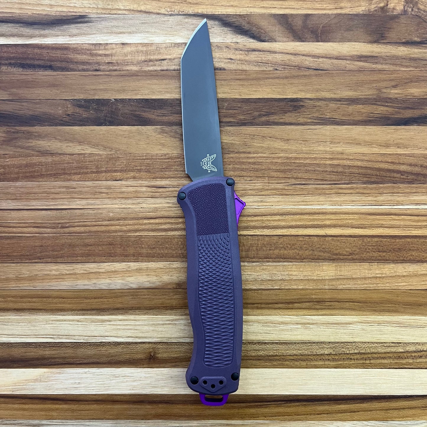 Benchmade Shootout 3.5" OTF w/ Dark Purple Grivory Handle