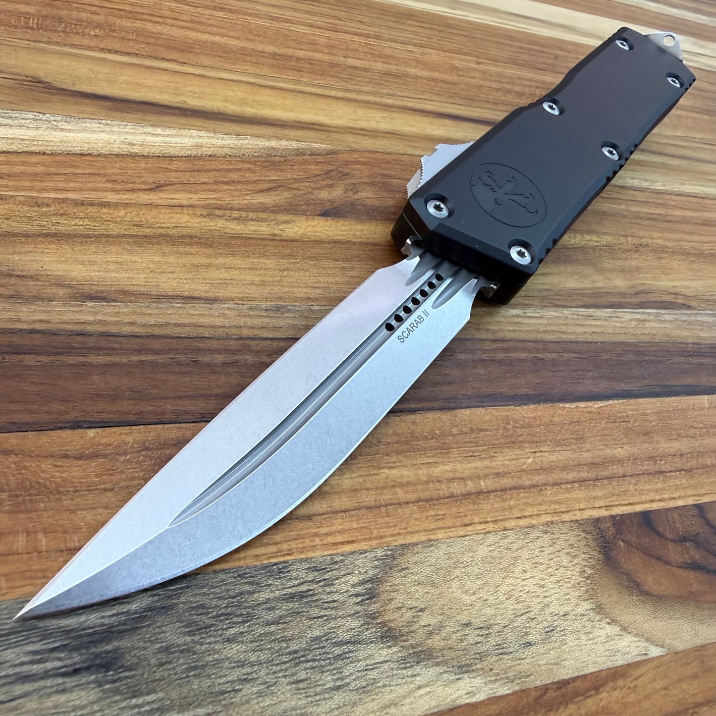 Microtech Scarab II Gen III Executive D/E-S 4" OTF w/ Black Aluminum Handle