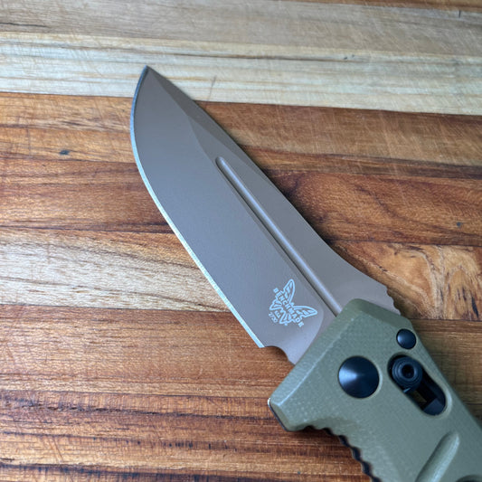 Benchmade Mini Adamas 3.25" Auto w/ OD Green G10 Handle