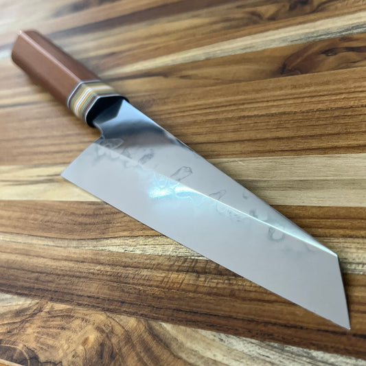 3rd Hill Customs Honyaki 165mm (6.5") Honesuki w/ Vintage Paper Westinhouse Handle