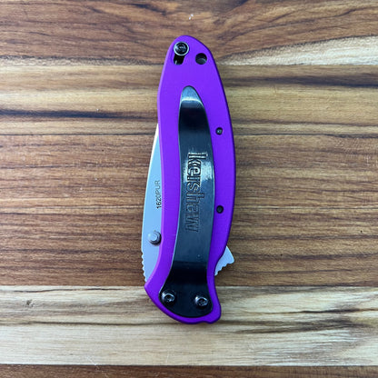 Kershaw Scallion 2.5" Flipping Knife w/ Purple Aluminum Handle