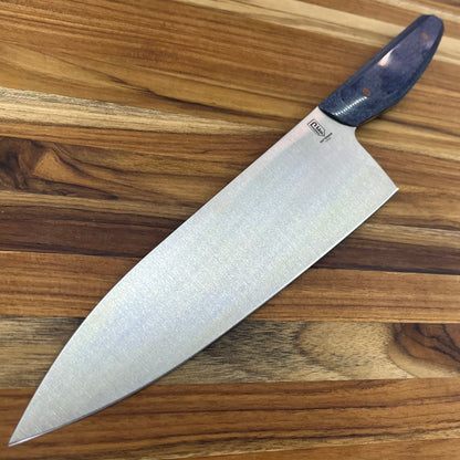 Patterson Forge Semi-Custom 200mm (8") Chef's Knife w/ Denim Micarta Handle & Copper Hardware