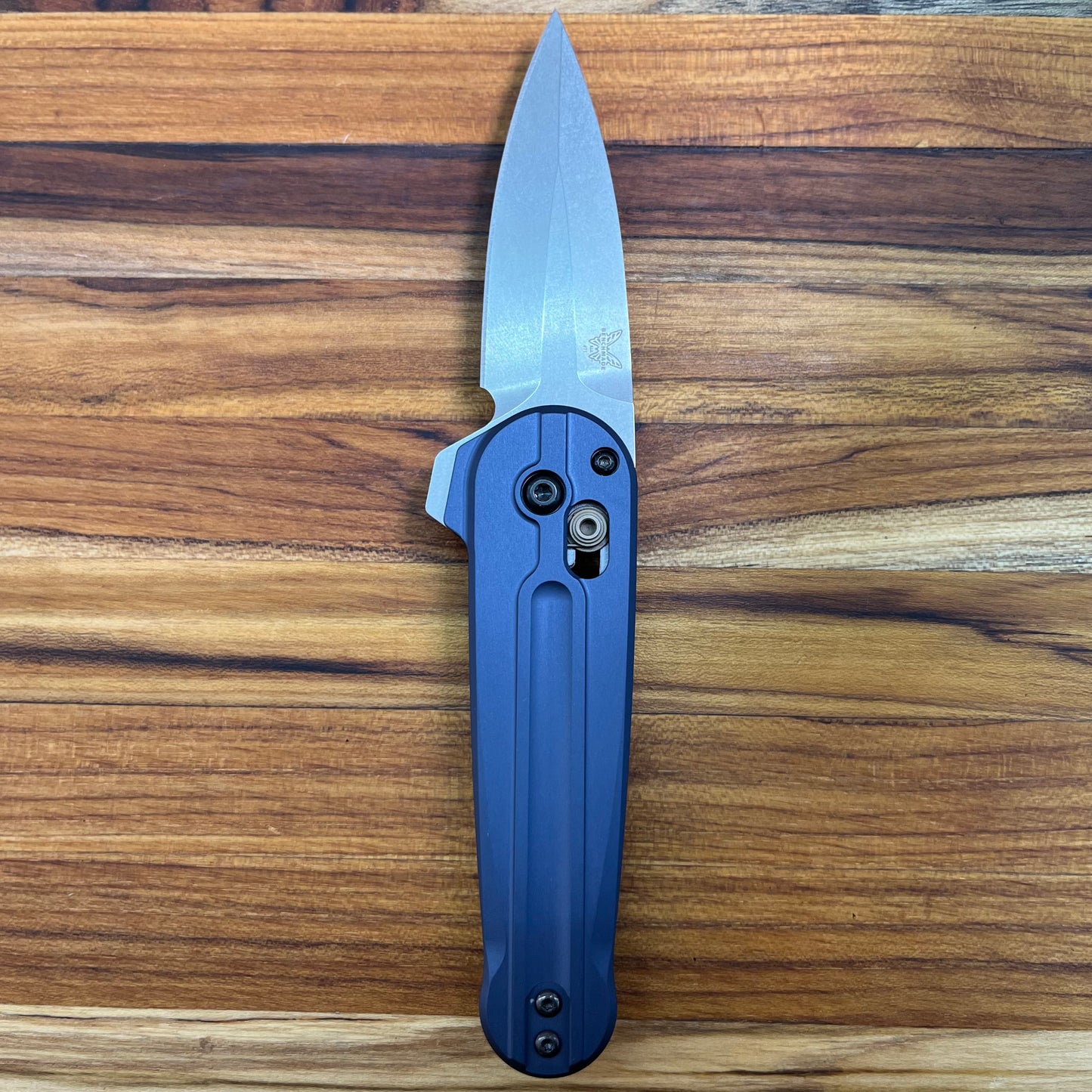 Benchmade Lowden 2.75" Flipping Knife w/ Crater Blue Aluminum Handle