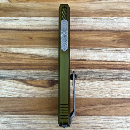 Microtech Hera II 4" Apocalyptic OTF w/ OD Green Aluminum Handle