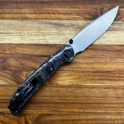 *DISCONTINUED* Civivi Imperium 3.5" Folding Knife w/ Shredded Carbon Fiber & Silver Handle