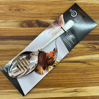 Mercer Tool 9" Satin Slotted Bowl Plating Spoon