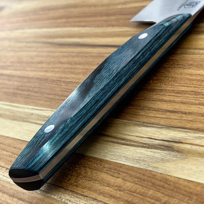 Patterson Forge Semi-Custom 165mm (6.5") Santoku w/ Indigo DymaLux Handle