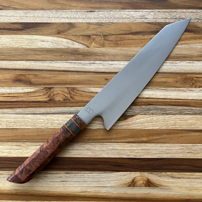 Baldwin Blades 9" K-Tip Gyuto in 26C3 and Redwood Burl