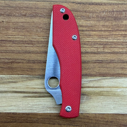 Spyderco Grasshopper 2" Folding Knife w/ Red Handle