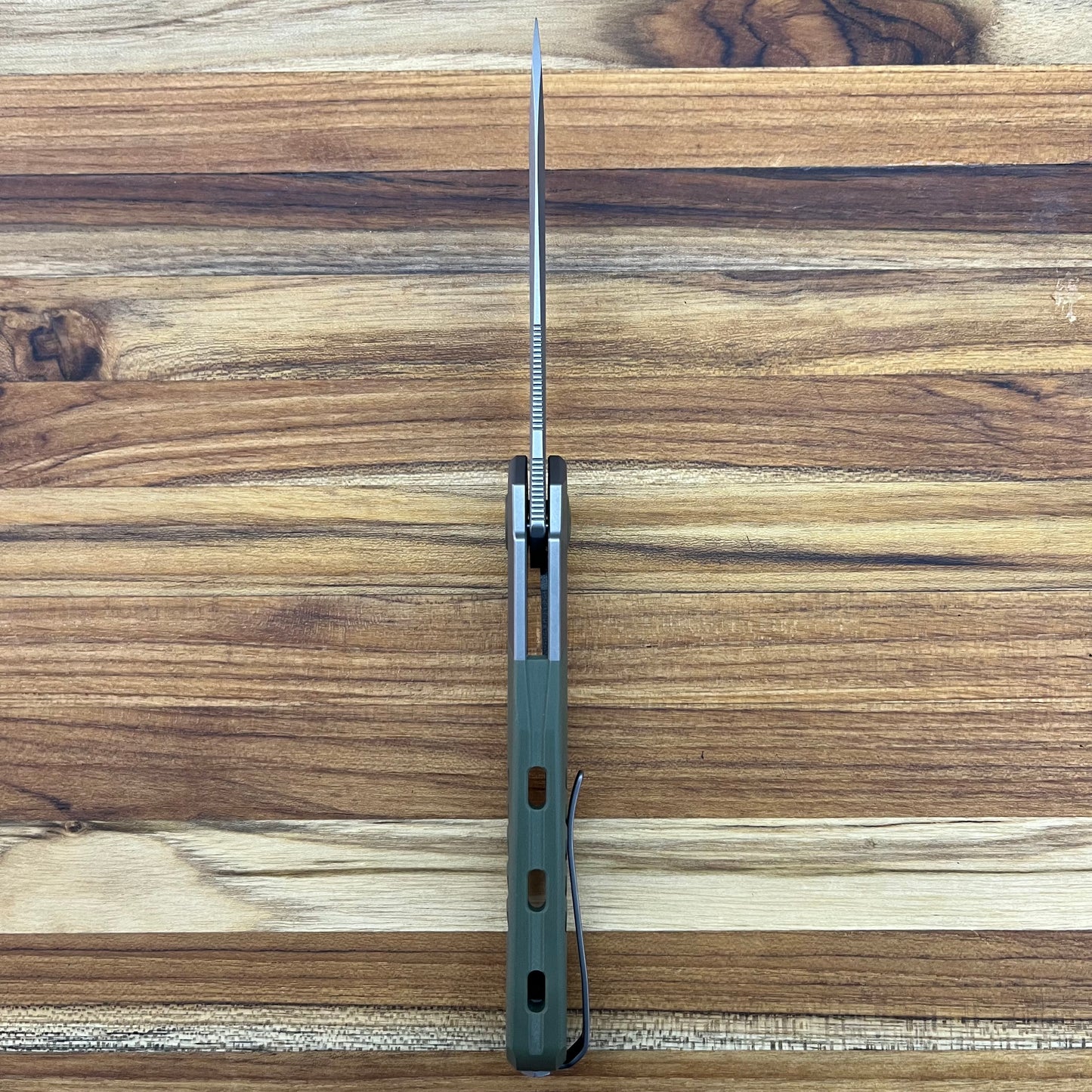 WE Knife Arsenal 3.56" Flipping Knife w/ Titanium Handle & Green G10 Overlay