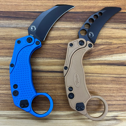 Reate EXO-K 3" PVD Blue Gravity Karambit w/ Trainer Knife
