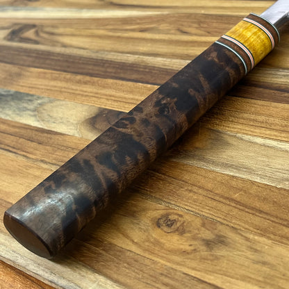 3rd Hill Customs Damasteel 240mm (9.5") Yanagiba w/ Koa Handle