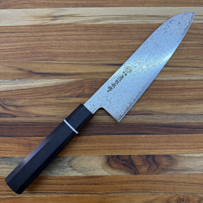 Kikuichi ZA69 Layer Damascus 180mm (7") Santoku