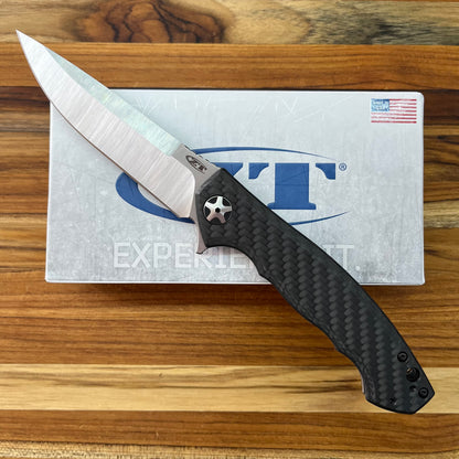Zero Tolerance Large Sinkevich 4" Flipping Knife w/ Carbon Fiber Front & Titanium Back Handle