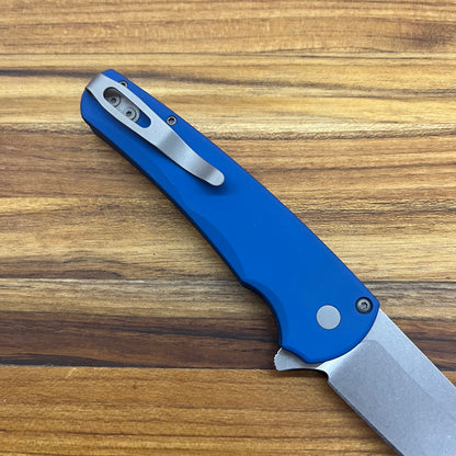 Pro-Tech Malibu 3.25" Flipping Knife w/ Wharncliffe Blade & Blue Aluminum Handle