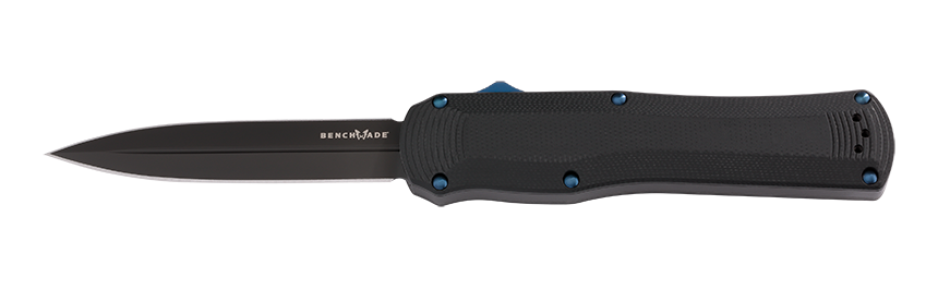 Benchmade Autocrat D/E 3.75" OTF w/ Black G10 Handle & Blue Accented Hardware