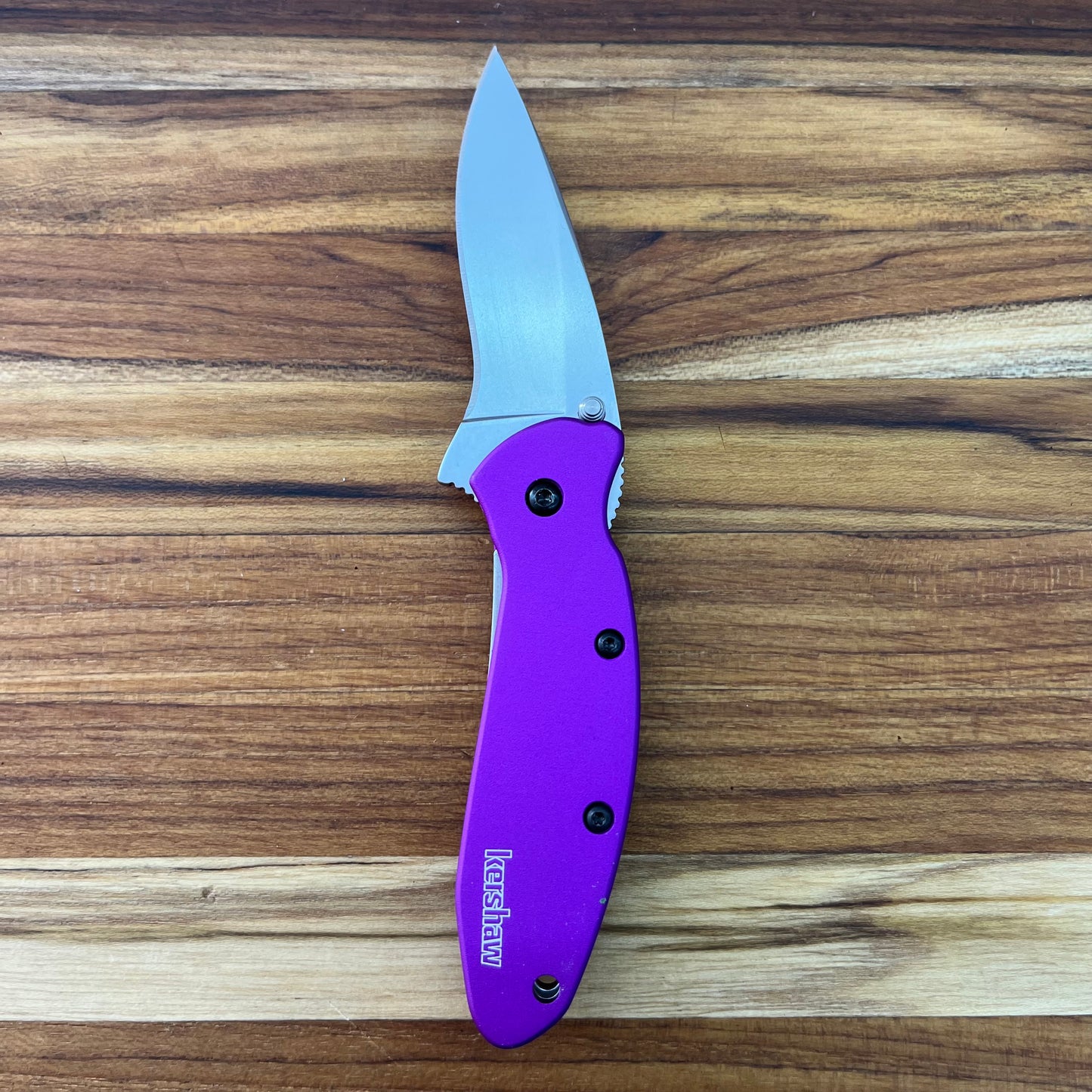 Kershaw Scallion 2.5" Flipping Knife w/ Purple Aluminum Handle