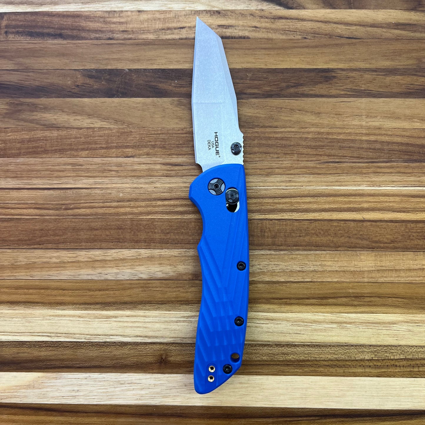 Hogue Deka 3.25" Folding Knife w/ Blue Polymer Handle