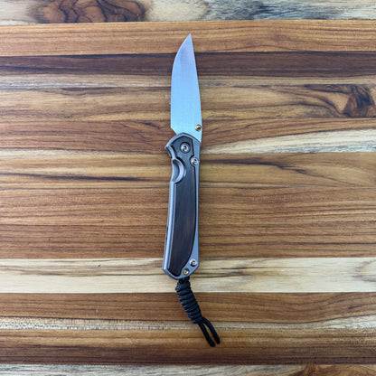 Chris Reeve Small Sebenza 31 3" Folding Knife w/ Titanium Handle & Macassar Ebony Inlay