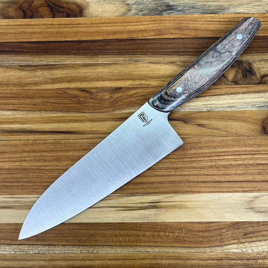 Patterson Forge Semi-Custom 165mm (6.5") Santoku w/ Grey DymaLux Handle