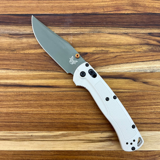 Benchmade Taggedout 3.5" Folding Knife w/ Tan Grivory Handle