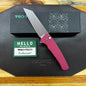 Pro-Tech *Limited Edition* Malibu 3.25" Flipping Knife w/ Pearl Button & Red Textured Aluminum Handle