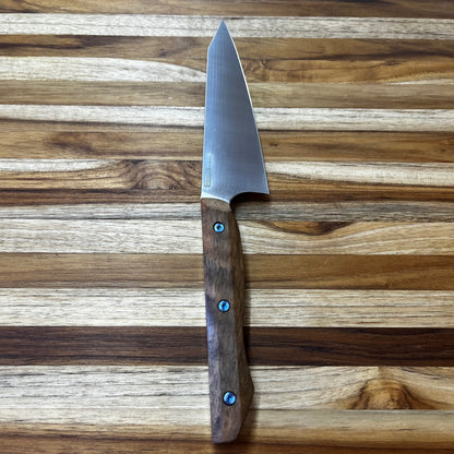 Meglio Semi-Custom 5.25" Satin Petty w/ Avocado Wood Handle