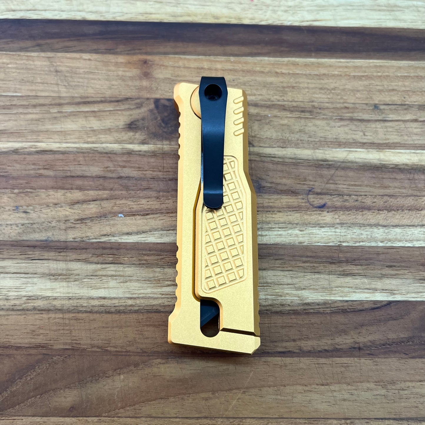 Reate Exo-U Gravity 2.5" Utility Knife w/ Yellow Diamond Handle