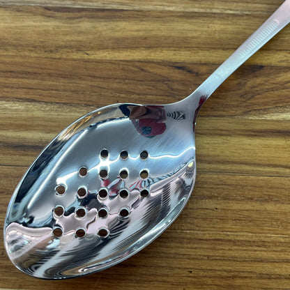 Mercer Tool 9" Satin Perforated Bowl Plating Spoon