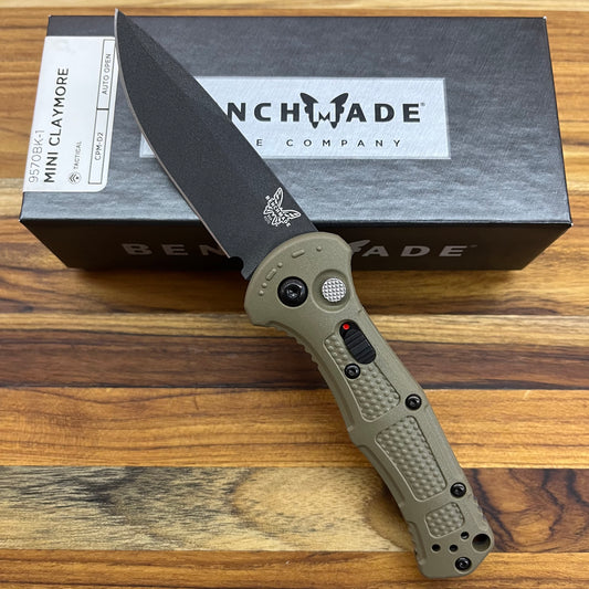 Benchmade Mini Claymore 3" Auto w/ Ranger Green Grivory Handle