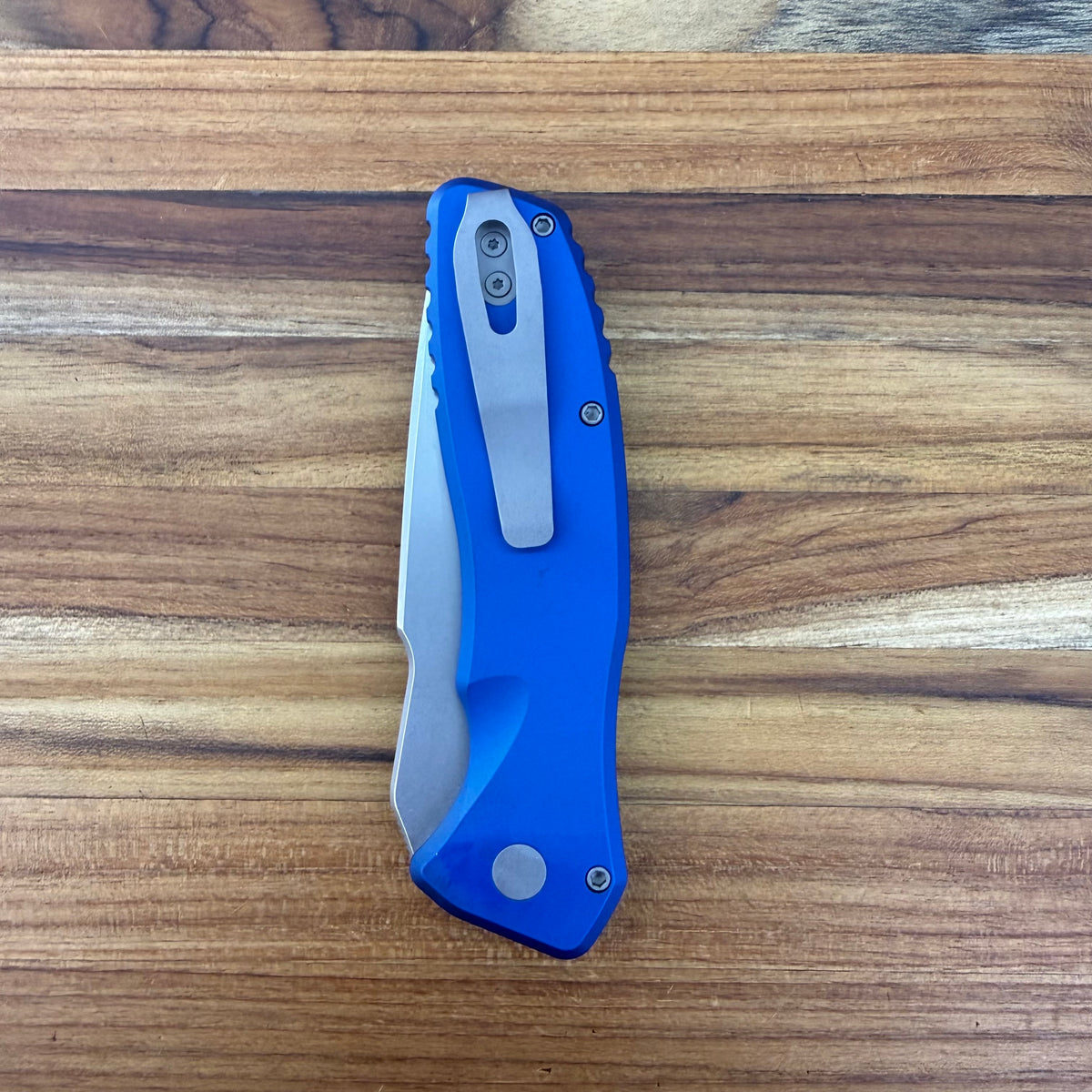 Pro-Tech Pallas 3.75" Auto w/ Blue Aluminum Handle