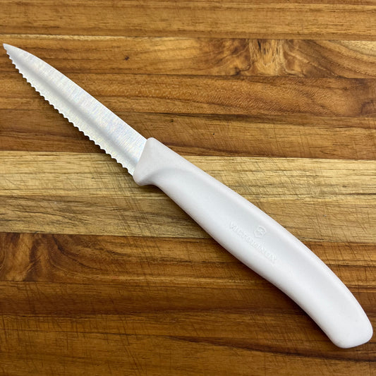 Victorinox Swiss Classic 3.25" Serrated Paring Knife w/ White Handle