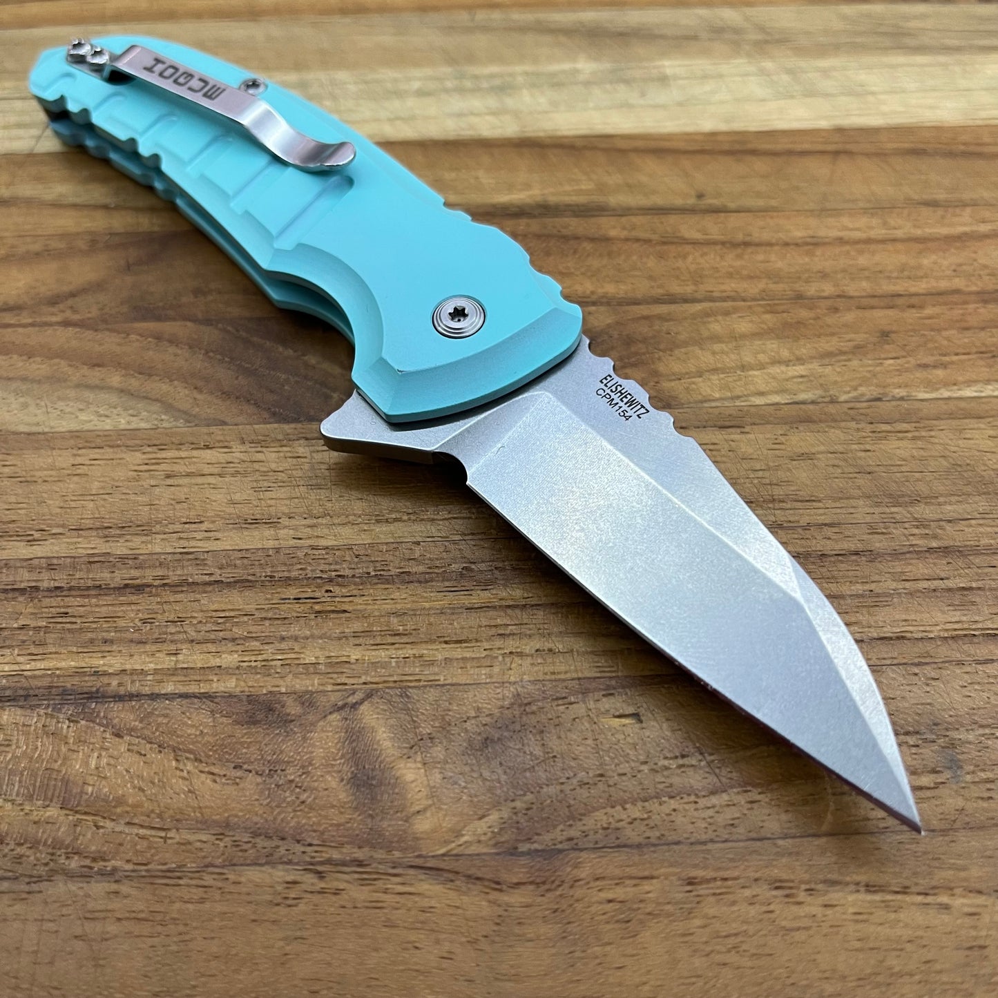 Hogue X1-MicroFlip 2.75" Flipping Knife w/ Aquamarine Aluminum Handle