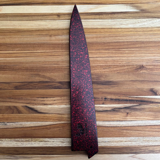 Mcusta Zanmai Red Lacquer 240mm (9.5") Sujihiki Saya w/ Pin