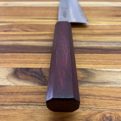 Kikuichi *LIMITED EDITION* Ginsan Nashiji 165mm (6.5") Santoku w/ Red Lacquer Oak Handle