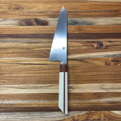 Enceladus 180mm (7") K-Tip Petty w/ Curly Narra & Ivory G10 Handle