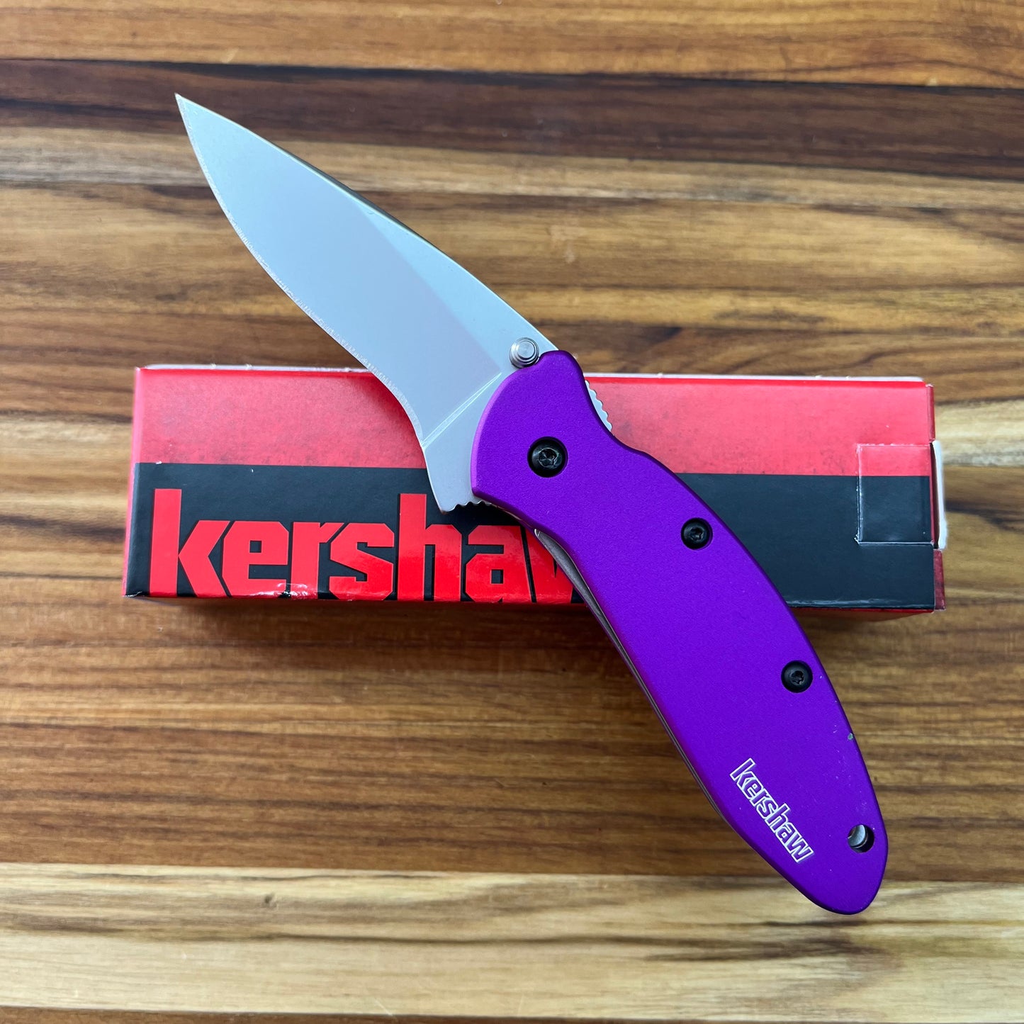 Kershaw Scallion 2.5" Flipping Knife w/ Purple Aluminum Handle