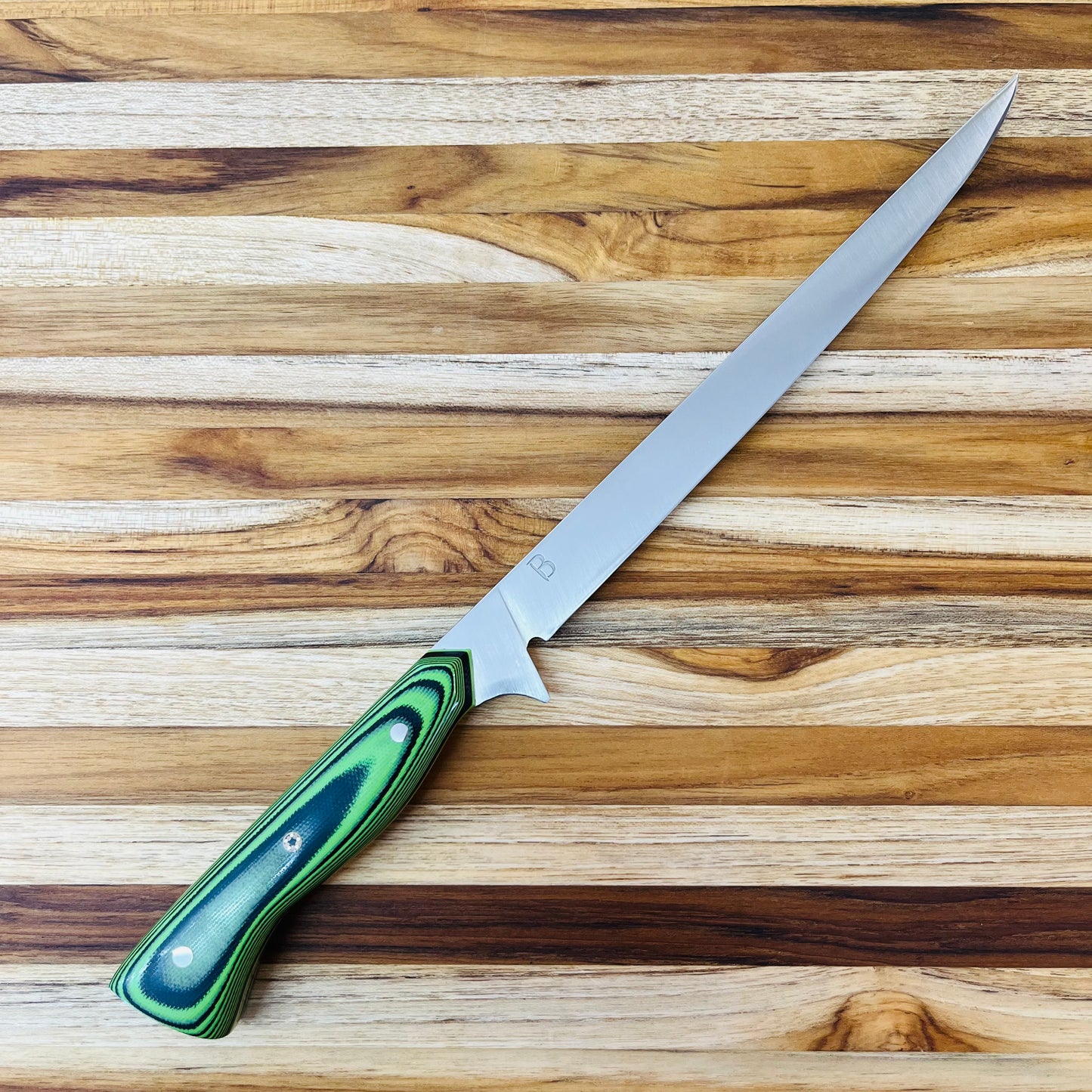 Baldwin Blades 8.25" Fillet Knife in AEB-L and Green G10