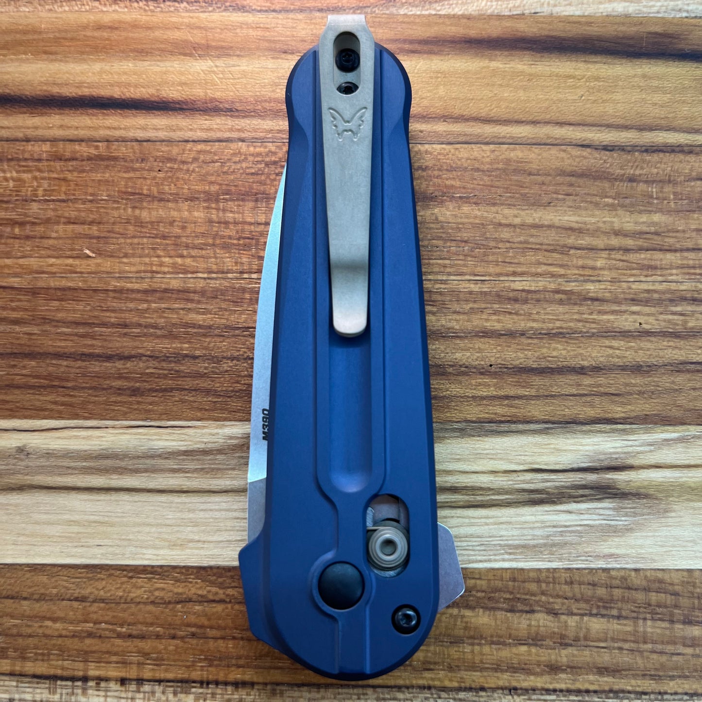 Benchmade Lowden 2.75" Flipping Knife w/ Crater Blue Aluminum Handle