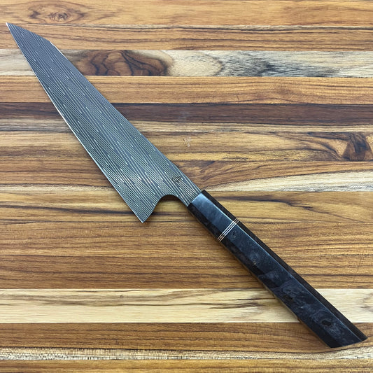 Alfredo Faccipieri 215mm (8.5") Gyuto w/ Vegas Forge Damascus & Black Buckeye Burl Handle