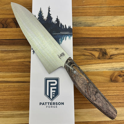 Patterson Forge Semi-Custom 165mm (6.5") Santoku w/ Grey DymaLux Handle