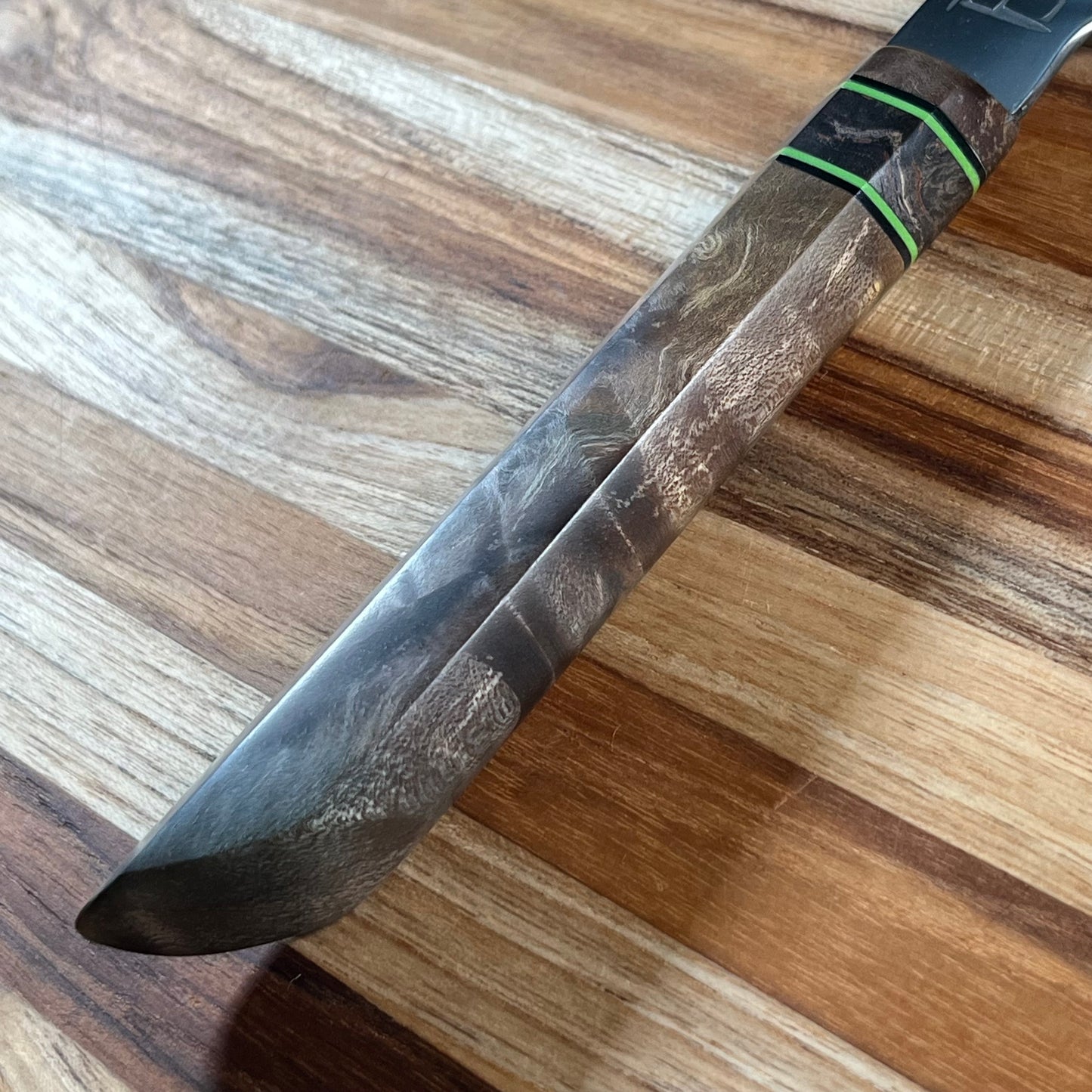 Baldwin Blades 7.2" Tall Bunka in 1095 and Green Maple