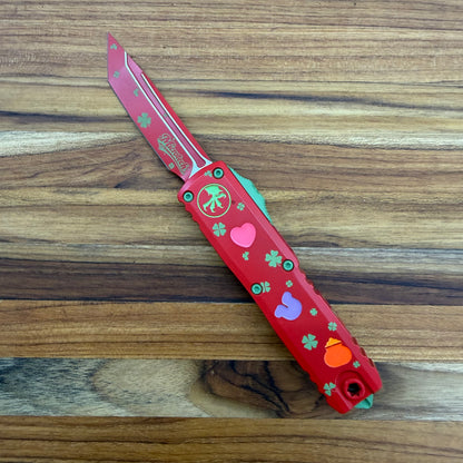 Microtech Signature Series UTX-85 GEN IV T/E 3.11" OTF Auto w/ St. Patrick's Day Handle