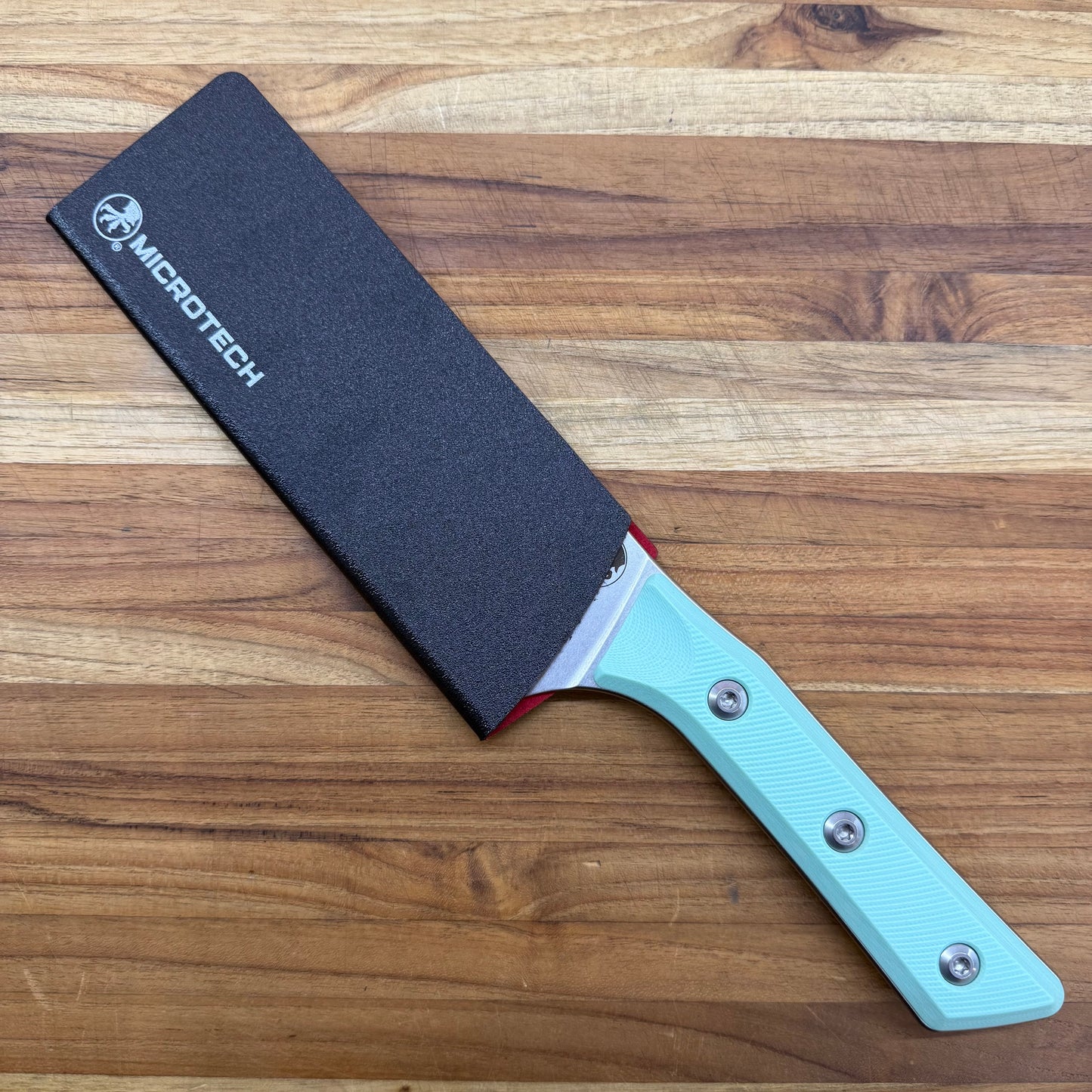 Microtech Culinary 6" Santoku w/ Caribbean Blue G10 Handle