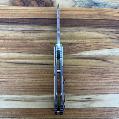 Dwyer Custom Goods BBNM 2.75" Folding Knife w/ Milled White Titanium Handle