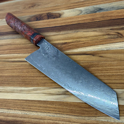 Baldwin Blades 215mm (8.5") Damascus Gyuto w/ K-Tip & Orange Black Ash Handle