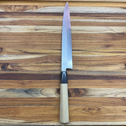Kikuichi Elite Warikomi Gold 240mm (9.5" ) Yanagi w/ Saya