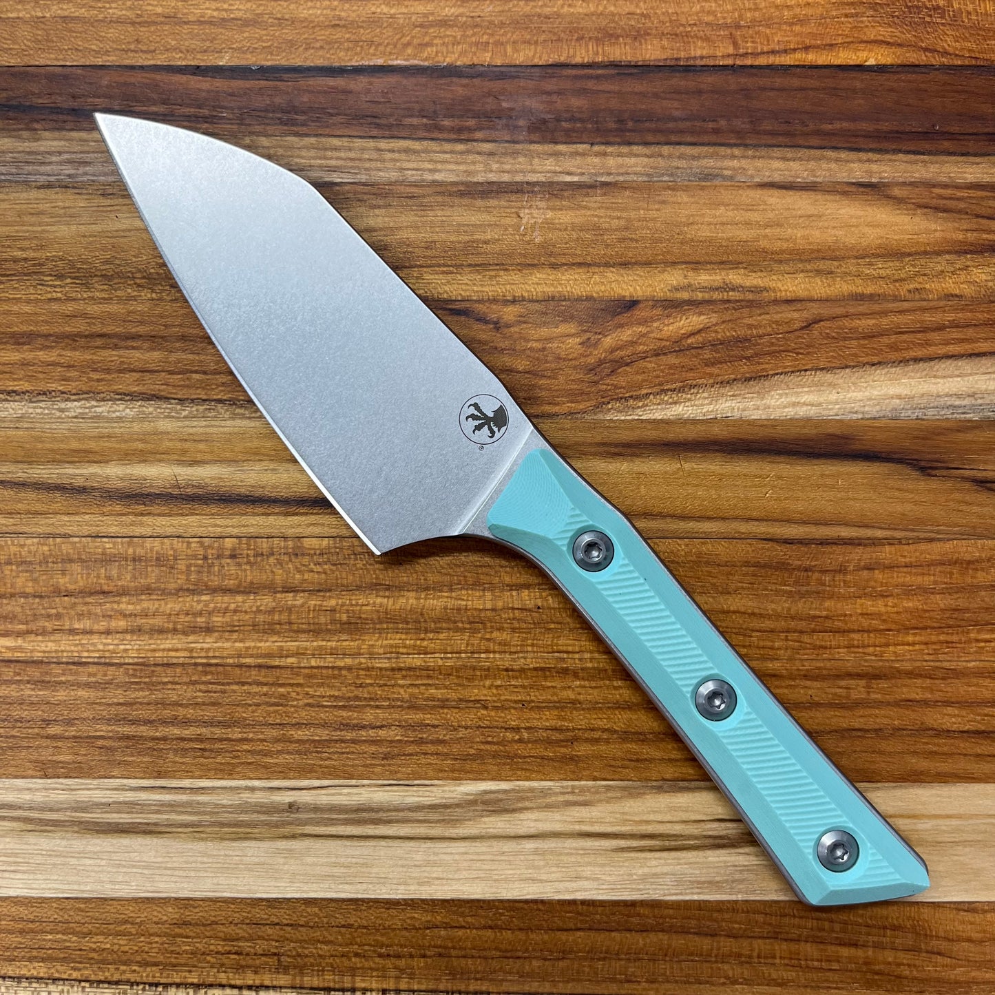 Microtech Culinary 4.2" Santoku w/ Caribbean Blue G10 Handle