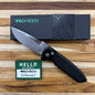 Pro-Tech Rockeye 3.4" Stonewash Auto w/ Textured Black Aluminum Handle